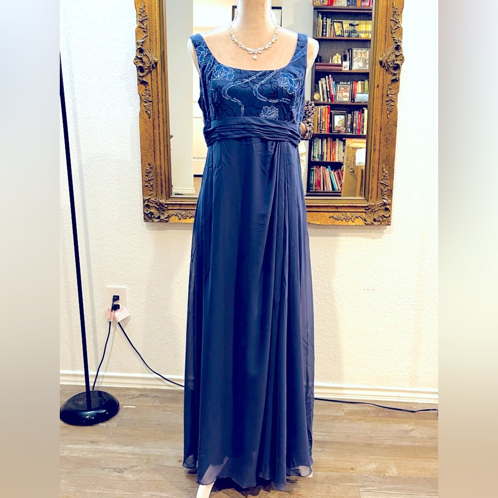 Bridgerton Jane Austin empire waist Regency Era Ball Gown Prom Dress Sz 12P